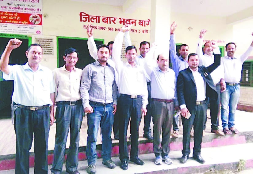 Protests against the killing of advocate in Kotdwar
