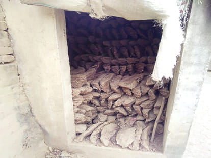 President village condition, dung is filled in toilet