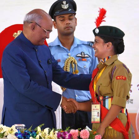 mansi dwivedi honoured by president ramnath kovind