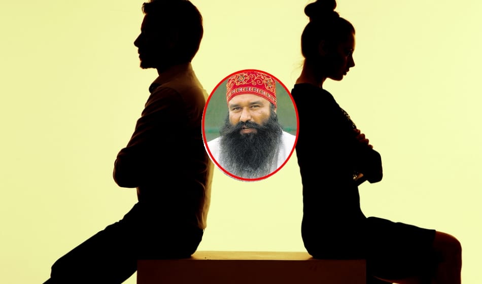 husband stop wife to go in ram rahim satsang bhawan then she left him