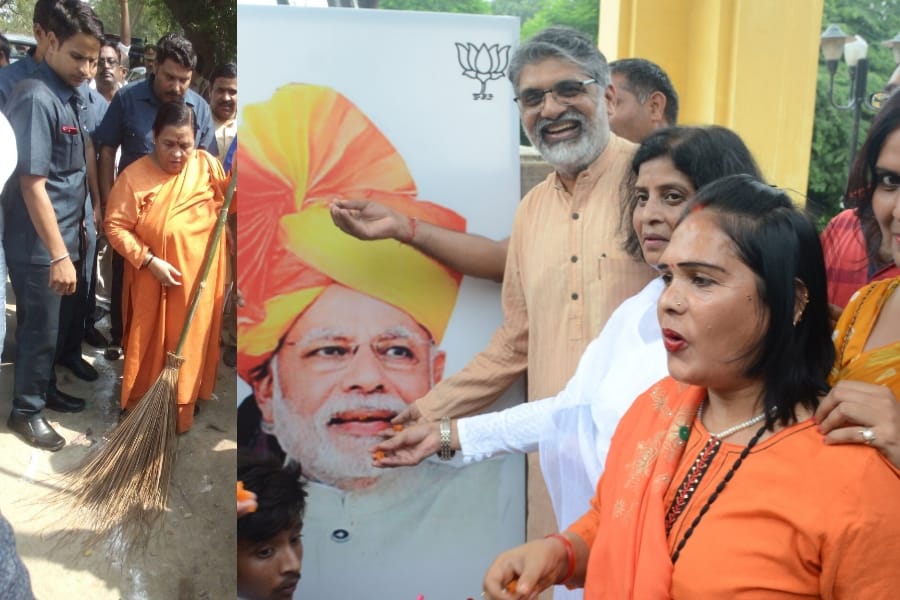narendra modi birthday celebration in Uttar Pradesh.
