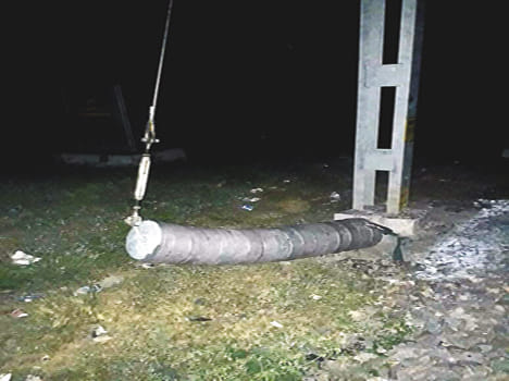 Electric line of Dhule-Dhokar Jali Railway after Dhadam's voice
