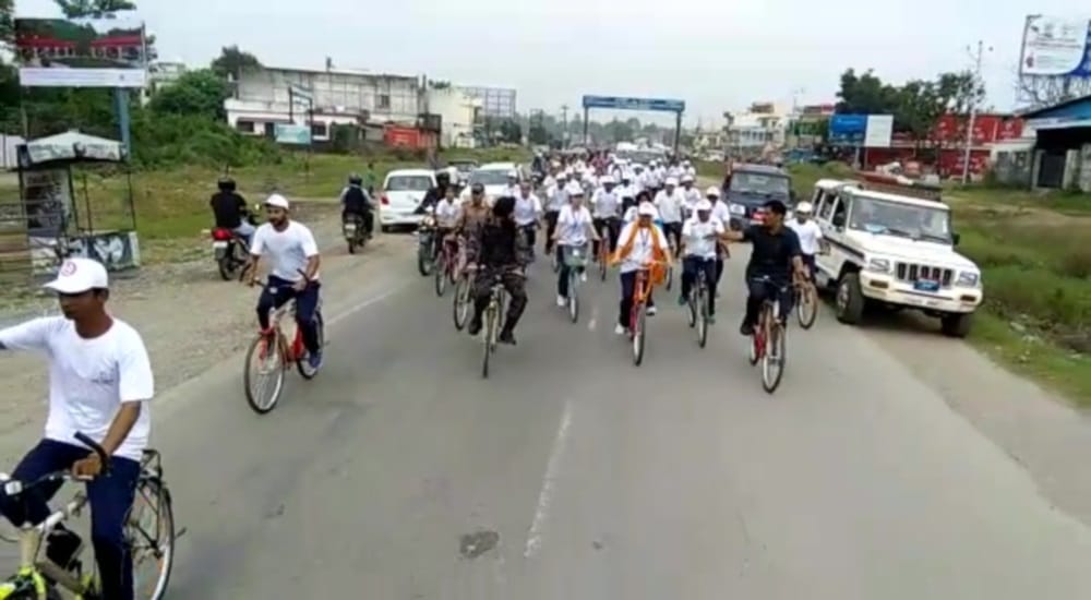 cycle rally held in dehradun 