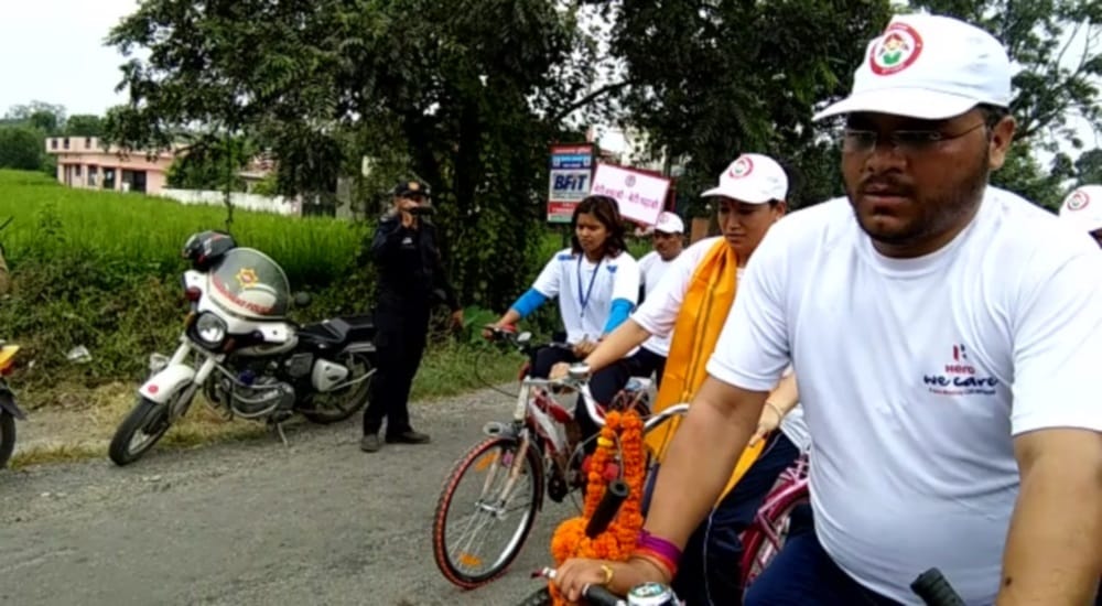 cycle rally held in dehradun 