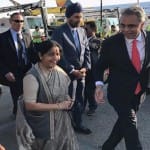 Sushma reached New York to attend UN General Assembly