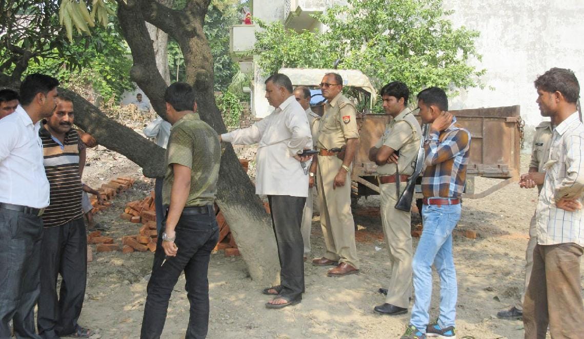 Trying to capture the land by hooliganism, broke the wall