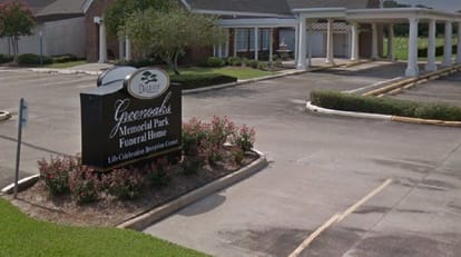 Blood leaked from funeral house at Louisiana in the USA