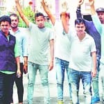 रोहिंग्या शरणार्थियों के मुद्दे पर पिथौरागढ़ में प्रदर्शन करते हिजामं कार्यकर्ता