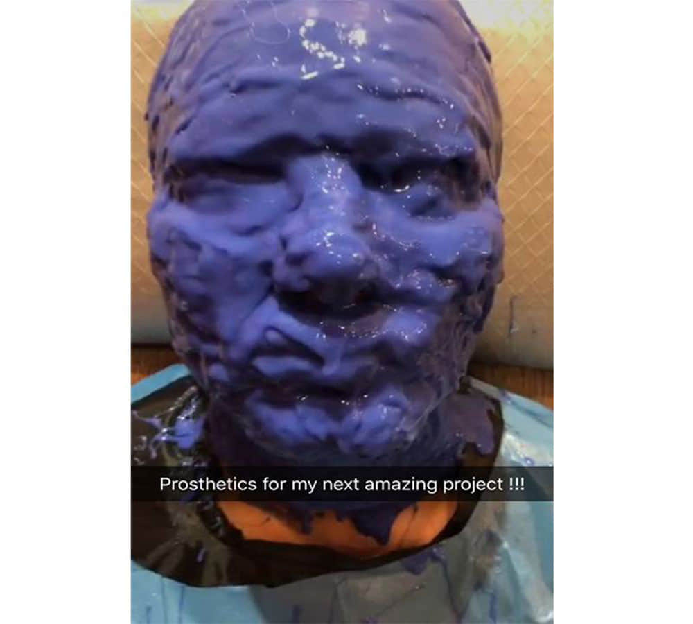 Sunny Leone doing something interesting to her face for next project