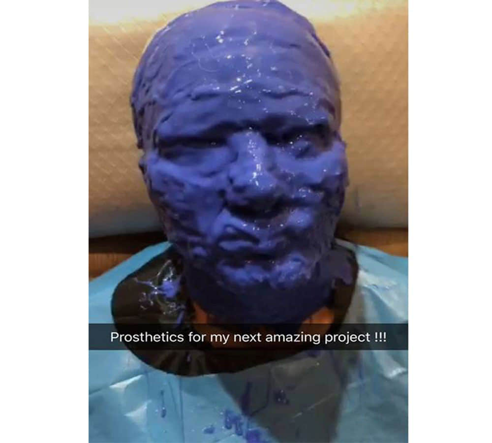Sunny Leone doing something interesting to her face for next project