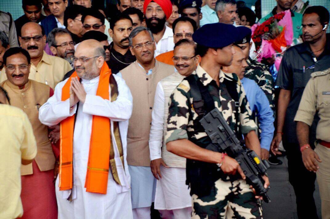 amit shah rarest welcome in dehradun