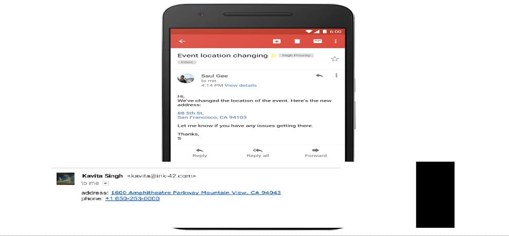 Gmail update: added ability to convert phone numbers and addresses to links