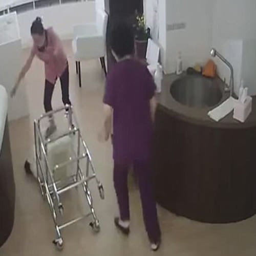 cctv footage shows careless nurse dropping a newborn baby in china