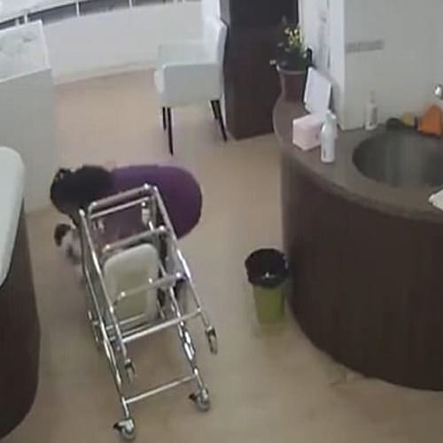 cctv footage shows careless nurse dropping a newborn baby in china
