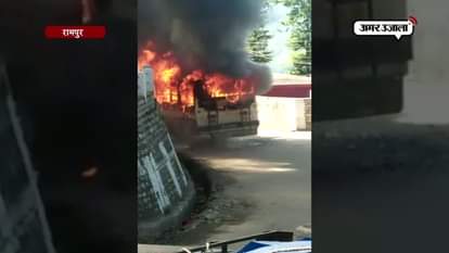 BJYM leader's mother died in a bus collision in Kullu, angry mob blew the bus.