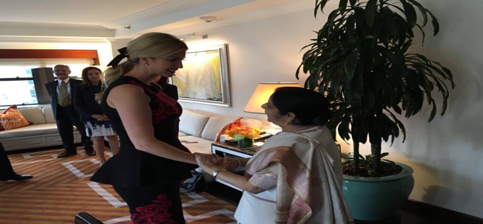 EAM Sushma Swaraj met Ivanka Trump, discussed women empowerment