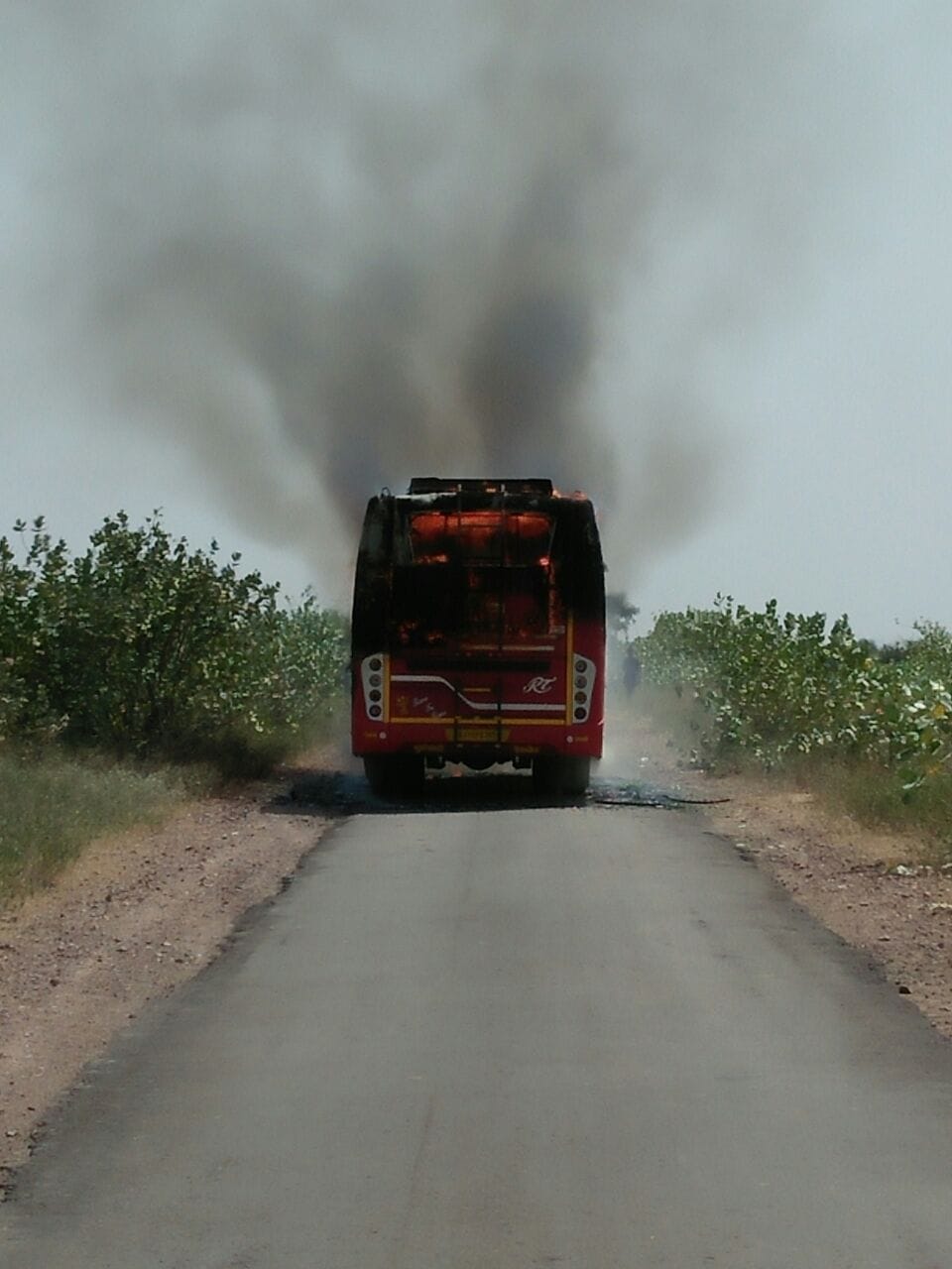 Video coach bus fire hit by controversy over Root