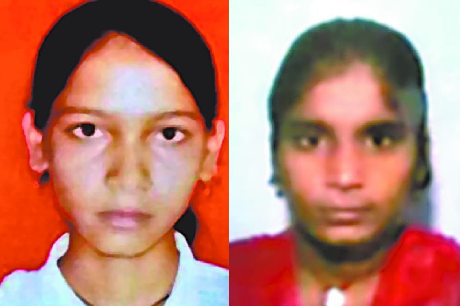  dead body of two girls found on a rail track in Gonda.