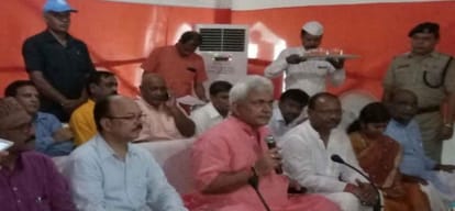 manoj sinha inaugurates ghazipur to vaishno devi train in ghazipur