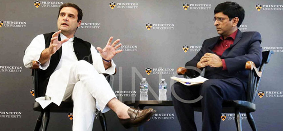 rahul gandhi in princeton university, how india and china would reshape the world