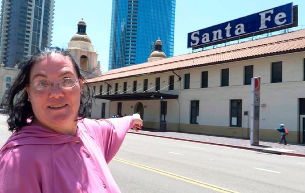 A California Woman marries train station which she loved for 36 years 