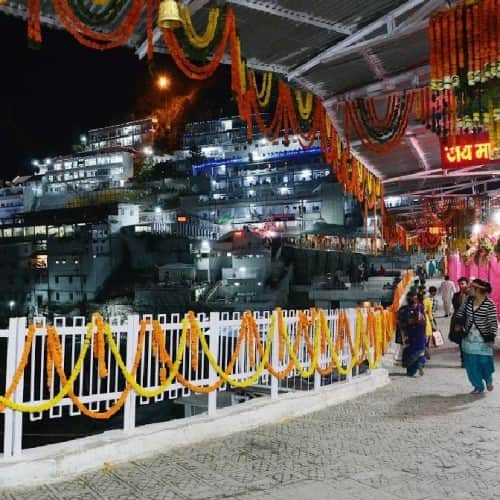 See pictures in the Navaratri of Mata Vaishno Devi's temple katra