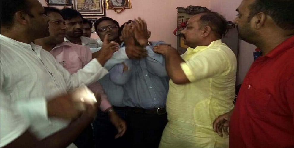 Bajrang Dal activists charged two youths with allegations of conversion