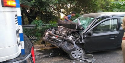 Incident: truck-car fierce collision, three killed including couple