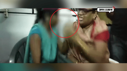 BJP Leader Slaps Girl for her affair with Muslim boy in Aligarh 