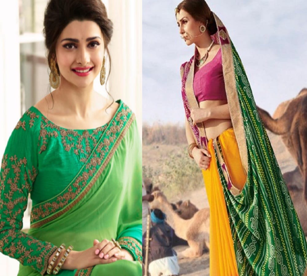 try these green color outfits on the second day of Navratri 