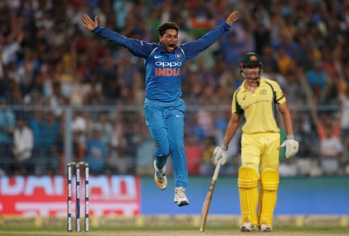 India vs Australia kolkata ODI: kuldeep yadav become first indian Spinner to claim hat-tric 