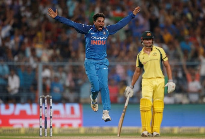 India vs Australia kolkata ODI: kuldeep yadav become first indian Spinner to claim hat-tric 