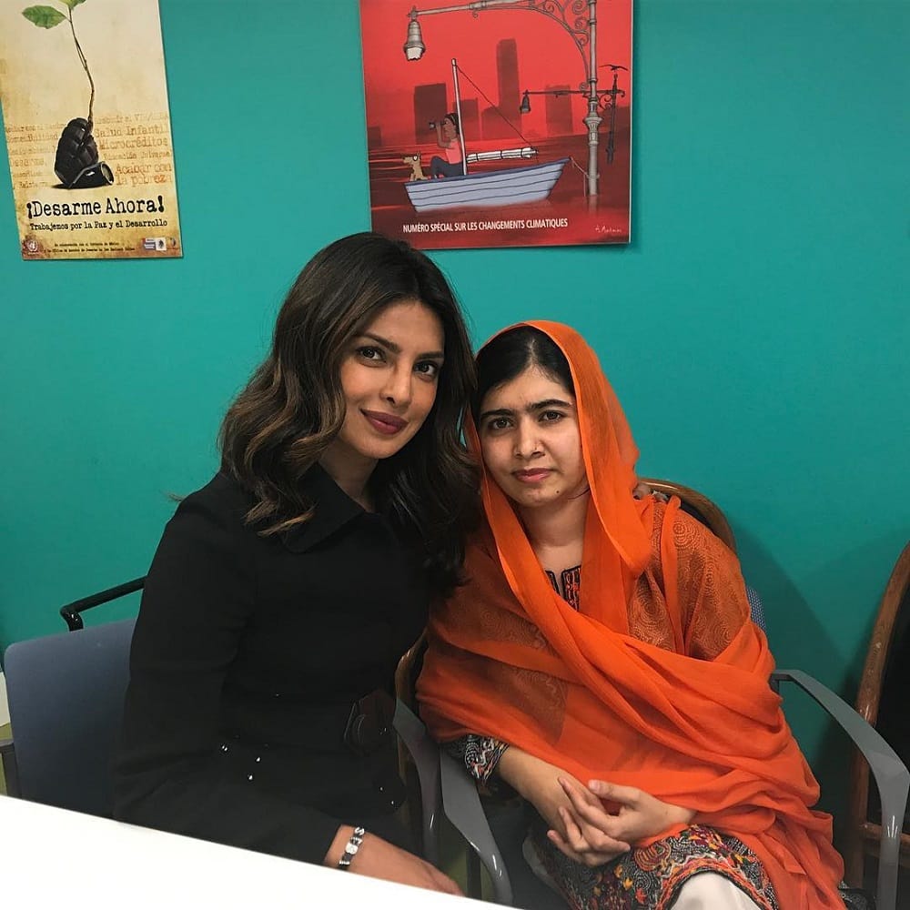 Priyanka Chopra shares adorable picture with Nobel Peace Laureate Malala Yousafzai 