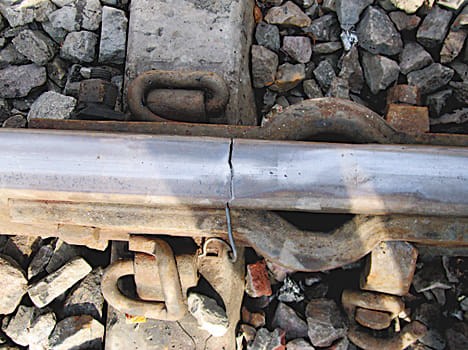 railway track crack