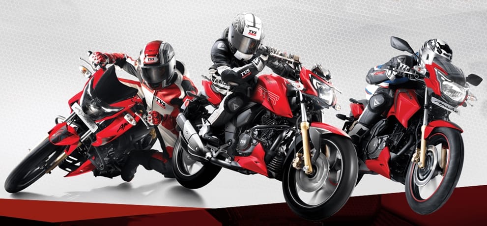 TVS launched RTR 160 and RTR 180 in matte red shade