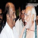 रजनीकांत और प्रधानमंत्री नरेंद्र मोदी