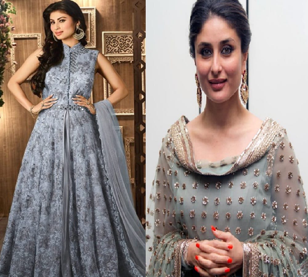 try these grey color outfits on the third day of Navratri 