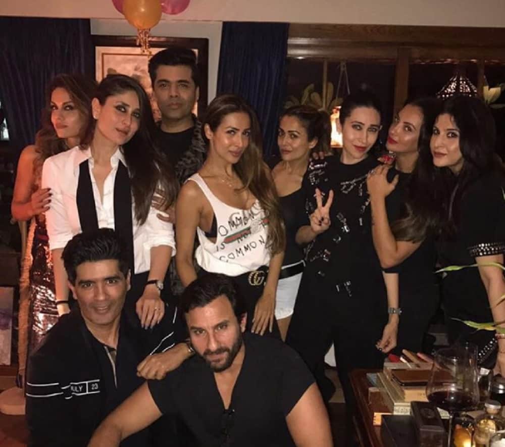karishma kapoor with sandeep toshniwal seen in kareena kapoor grand 37th birthday bash 