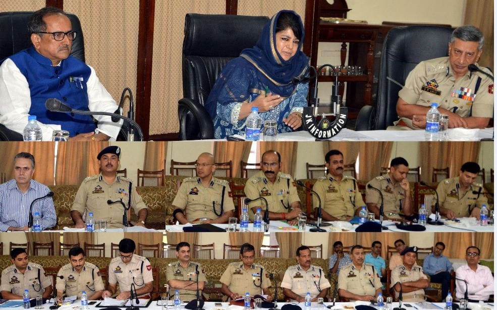 Chief Minister chaired the meeting of  SP,DIG of Jammu division