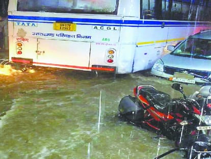 Flood in kotdwar after heavy rain 
