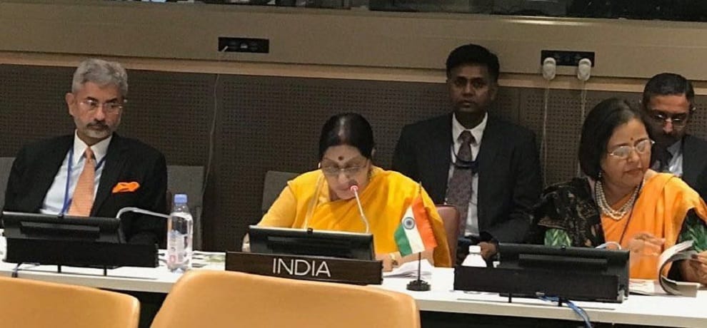 Sushma Swaraj slams Pakistan at UNGA over terror funding