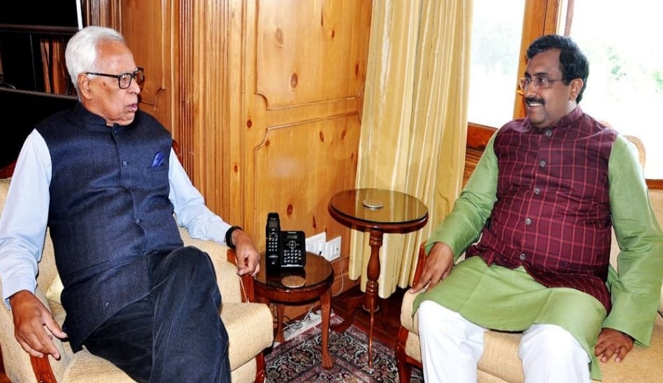 ram madhav meets governor mn vohra 