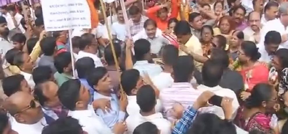 Petrol price hike Shiv Sena MP Arvind Sawant Anil Desai detained mumbai