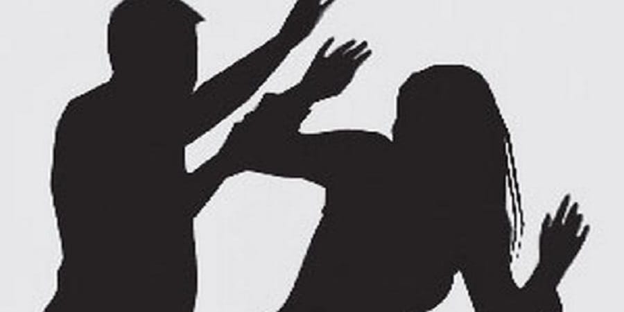 husband beating Wife on not giving money for betting in IPL in moradabad