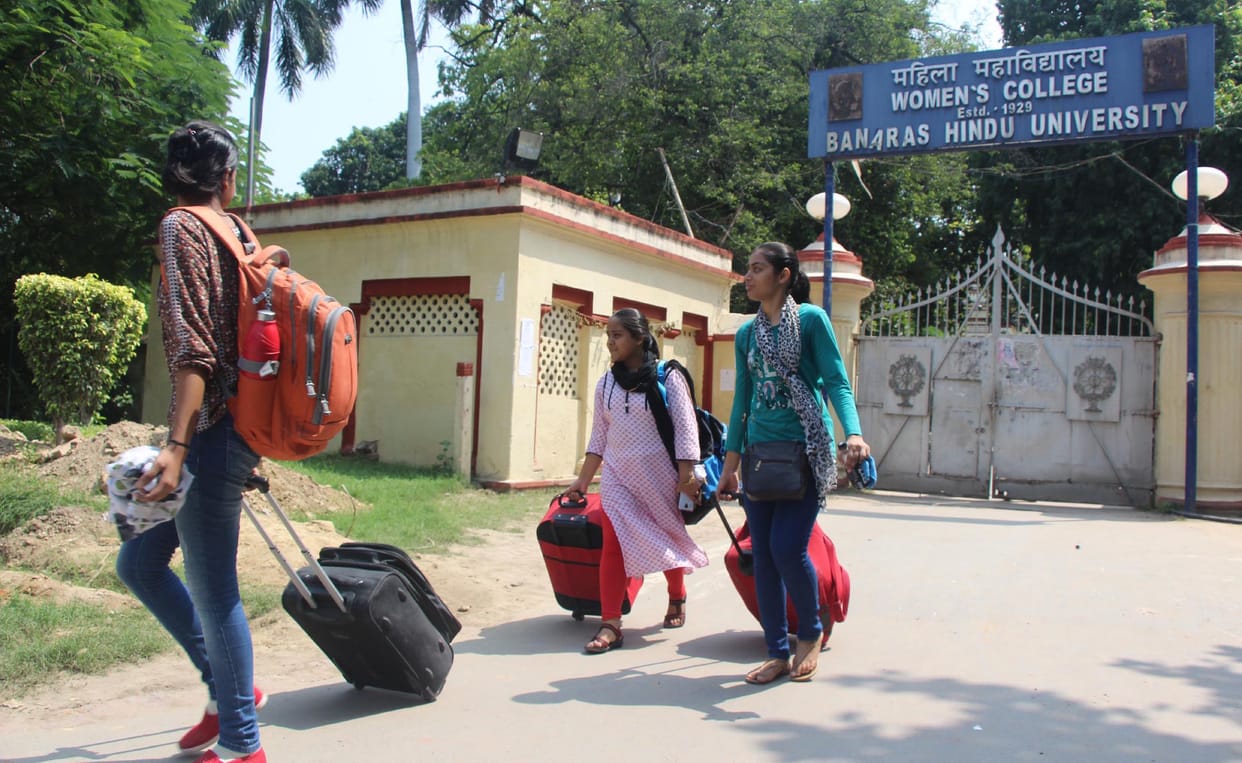 BHU protest if your daughter can protest then she can  leave hostel
