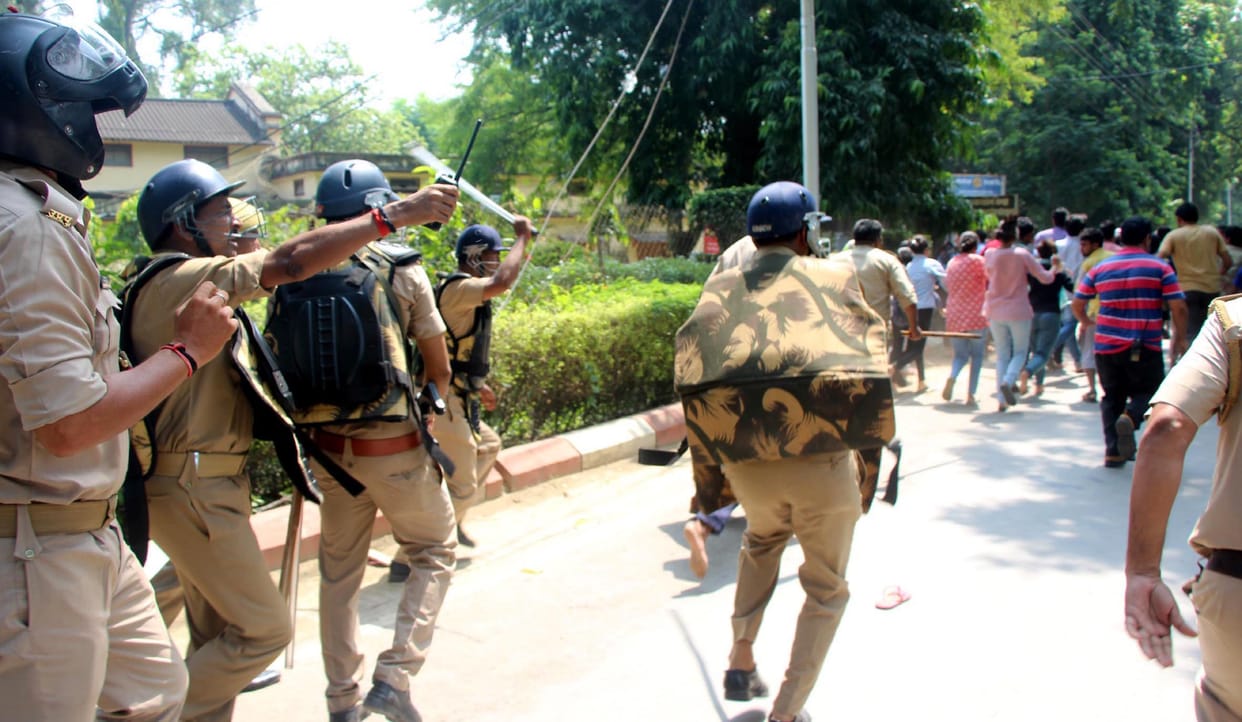 BHU girls lathi charge increase tension for BJP amit shah call CM yogi 