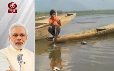  18-year-old Bilal dar for living clean dal lake and put garbage 