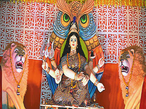 Mother Ambe worshiped in Kushmanda form on the fourth day