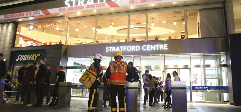around six people injured when a man attacked on people through acid in london