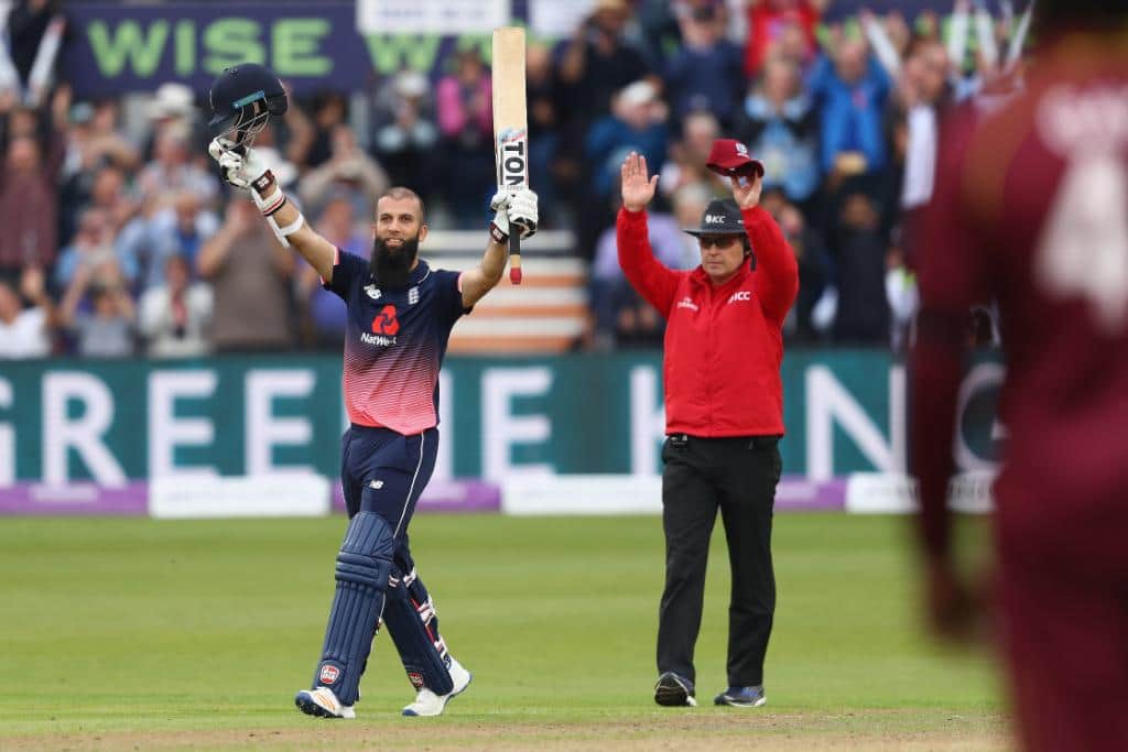 England Vs West Indies: Moeen Ali  hits second Fastest Odi Century for England 